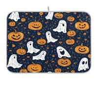 Tappetino per asciugare i piatti senza soluzione di continuità con zucca di Halloween e motivo per piano di lavoro tappetino resistente al calore tappetino extra large per asciugare i piatti 18 x 24