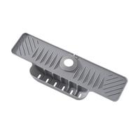 Tappetino per asciugare i piatti, tappetino da cucina in silicone, ad asciugatura rapida, protezione per vaschetta in pietra, con manico in silicone, per scolapiatti da cucina (grigio, taglia unica)