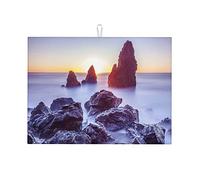 Tappetino per asciugare il bancone della cucina con motivo a fiume colorato, facile da usare, grande 18 x 24 pollici