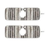 Tappetino per asciugare il rubinetto per lavello della cucina riutilizzabile e decorato appeso opaco per lavello della cucina Lavello Splash Guard & Protezioni 59,9 cm - Treebark Stripe Grigio Bianco