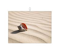 Tappetino per asciugare in microfibra con conchiglie da spiaggia, bellissimo paesaggio, per la casa, GIF, piccolo, 16 x 18 pollici