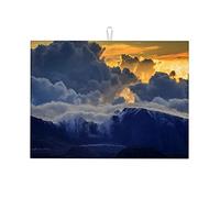 Tappetino per asciugare la cucina con paesaggi, tramonto e notte, tappetino per bar e caffè, resistente al calore, grande 18 x 24 pollici