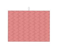 Tappetino per asciugare la cucina rosa con motivo geometrico a pois, stile nordico, piccolo, 16 x 18 pollici