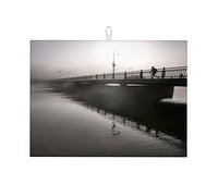 Tappetino per asciugare l'acqua del fiume Fog Bridge per il bancone della cucina, resistente e di grandi dimensioni, 18 x 24 pollici
