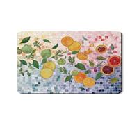 Tappetino per asciugare piatti agli agrumi per bancone della cucina, tappetino in gomma assorbente a mosaico colorato, tappetino estivo in pelle PU per proteggere il bancone della cucina, 30,5 x 50,8