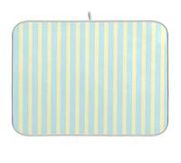 Tappetino per asciugare piatti da cucina a righe verticali blu e gialle opaco resistente al calore tappetino in microfibra per asciugare i piatti grande 18 x 24