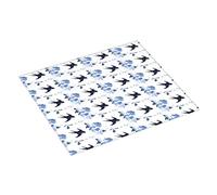 Tappetino Per Asciugare Swallow Oriental Peonies Sapphire Blue Cucina Stuoia Pieghevole Assorbente Tappetini Per Posate, Per Stoviglie, Bancone Cucina, Lavello, 41x46cm
