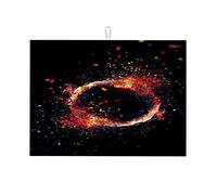 Tappetino per asciugatura Ring of Blazing Rope Floating in The Dark per il bancone della cucina, lavabile in lavatrice, grande 18 x 24 pollici