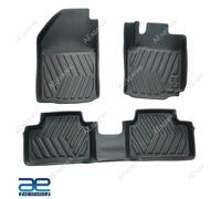 Tappetino Per Auto In PVC Duro Set Di 3 Nero Per Nuova Suzuki Brezza