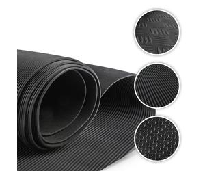 Tappetino per auto Saturn costola fine 100x250 cm universale nero