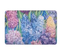 Tappetino per bambini con fiori viola blu extra large riutilizzabili per addestramento al vasino per bambini e animali domestici morbidi assorbenti per bambini adulti animali domestici 132,1 cm L x