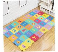 Tappetino per bambini per pavimento 36 piastrelle 12x12 Tappetini in schiuma PE per bambini Puzzle in schiuma ad incastro Tappetino con alfabeto e numeri per giochi ed esercizi per neonati e bambi.