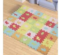 Tappetino per bambini - Puzzle gigante di animali - Set di 36 piastrelle in schiuma colorata, tappeto da gioco EVA