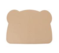 Tappetino per bambini, Tovaglietta in silicone Addensare Isolamento termico Tovaglietta per orso in silicone morbido antiscivolo antiscivolo per ristorante dell'hotel di casa(Marrone)