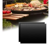 Tappetino per barbecue per grigliare all'aperto, con struttura e antiaderente, per bistecche, pollo, frutti di mare e verdure (40 x 33 cm)
