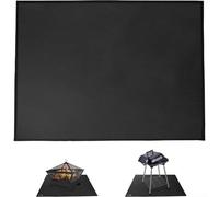 Tappetino per barbecue, resistente al fuoco, resistente al calore, per cucinare all'aperto, grasso, olio, acqua, per patio, tavolo, in fibra di vetro, resina siliconica (100 x 120 cm, 39 x 47)