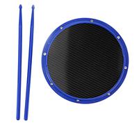 Tappetino per Batteria da 12 Pollici per Allenamento a Percussione Tappetino Antiurto Antiscivolo in Fibra di Carbonio con Bacchette per Esercitazione per Principianti (Blu),Surf e vela