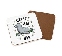 Tappetino Per Bevande Crazy Seal Man Stars - Animale Divertente