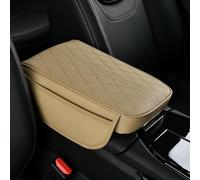 Tappetino per Bracciolo per Auto per Fiat Linea 2007-2012, Pelle Cuscino per Console Centrale per Auto Accessori per la Decorazione,D-Beige