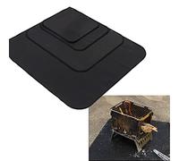 Tappetino per braciere, 80 * 75CM Stuoia Ignifugo Stuoia per sotto la griglia, protegge patio terrazza erba da incendio, Tappeto per Pozzo del Fuoco per Falò Barbecue Smokier Grill a Carbone, Nero-XL