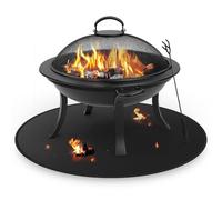 Tappetino Per Braciere Per Falò Singolo, Coperta Rotonda Sotto la griglia per griglia esterna, tappetino ignifugo, a prova di olio, impermeabile, accessori per barbecue(60 cm)