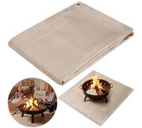 Tappetino per braciere resistente al calore, 100,1 x 100,1 cm, ignifugo, per braciere all'aperto, barbecue, camino, ponte in legno e superficie erbosa