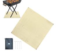 Tappetino per braciere resistente al calore sotto la griglia | Tappetino per caminetto da interno per terrazza, patio, cortile, barbecue, all'aperto, tailgating, picnic, cucina erba
