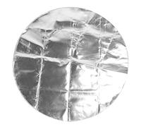 Tappetino per braciere Tappetino ignifugo resistente al calore rotondo per esterni, per griglie, caminetti, barbecue, tipo di tenuta grigio argento (91 cm)