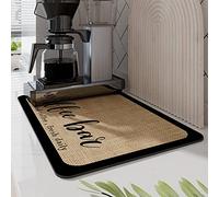 Tappetino per Caffè e Scolapiatti, Assorbente Lavello Cucina Ad Asciugatura Rapida per Stoviglie Tapis de Machine à Café 40 x 30cm (Caffè)