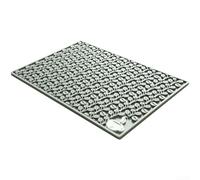 Tappetino per caffè espresso con texture antiscivolo a particelle grandi, cuscinetto assorbente contro le fuoriuscite, struttura in PVC antiurto e funzione di archiviazione arrotolabile (grigio