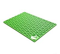 Tappetino per caffè espresso con texture antiscivolo a particelle grandi, cuscinetto assorbente contro le fuoriuscite, struttura in PVC antiurto e funzione di archiviazione arrotolabile (singolo verde