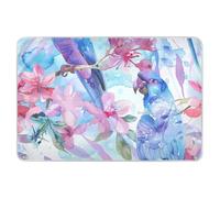 Tappetino per cambio ad acquerello, giacinto, ara, fucsia, morbido, blu, resistente all'acqua, tappetino antiscivolo per bambini, adulti, animali domestici, 132,1 cm di lunghezza x 86,4 cm di