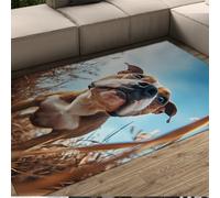 Tappetino per cani compagnia tappetino per esterni Carino animale Erba morta Tappeti stampati Tappeto lavabile a pelo corto per la fattoria Amanti animali Decorazioni per la casa 100x150cm