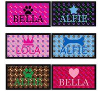 Tappetino per cani personalizzato - Scelta di colori di stampa, stile del carattere e testo.
