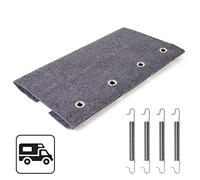 Tappetino per camper 46 x 46 cm, colore grigio, misura regolabile, con molla di tensione, per roulotte elettrica e manuale, per gradini da campeggio, per ingresso camper