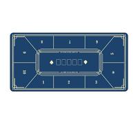 tappetino per carte da gioco, Tappetino da tavolo professionale con borsa for il trasporto, copertura superiore del in gomma for layout di gioco for feste(Blue,L)