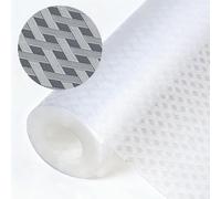 Tappetino per cassetti, 60 x 500 cm, antiscivolo, per cassetti, cucina, impermeabile e non adesivo, per scaffali, armadi, cassetti, frigorifero, casa, motivo diagonale trasparente