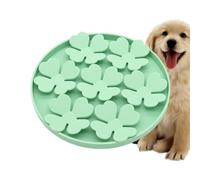 Tappetino per cibo per cani in silicone con ventosa e cuscino per leccare, rialzato