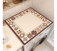 Tappetino per Davanzale Tappetino Antiscivolo per Lavatrice e Asciugatrice, Copri-lavatrice Impermeabile con Motivo Floreale, Fodera Protettiva Decorativa per Lavatrice(Style B,22x22in(56x56cm))