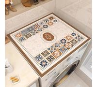 Tappetino per Davanzale Tappetino Antiscivolo per Lavatrice e Asciugatrice, Copri-lavatrice Impermeabile con Motivo Floreale, Fodera Protettiva Decorativa per Lavatrice(Style E,22x24in(56x61cm))