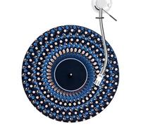 Tappetino Per Dischi - Illusione Ottica Antiscivolo Da 30 Cm, Tappetino Per Giradischi In Feltro Di Poliestere Da 12 Pollici, Accessorio Con Effetto Rotante Dinamico | Esposizione D'arte Da Collezione