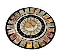 Tappetino per divinazioni, altari e tarocchi, in gomma, per astrologia e pendoli