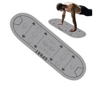 Tappetino per esercizi con segni di allineamento, 39,3 x 99,7 cm, attrezzatura muscolare per il pavimento, ideale per uomini e donne, per stretching e allenamenti a casa o in palestra, tappetino