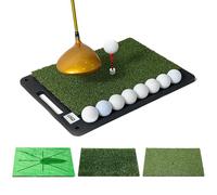 Tappetino per esercizi da golf - tappeto erboso portatile da golf, ad alte prestazioni, base per erba artificiale, stabile set di tappetini da allenamento, golf compatto, superficie interna ed esterna