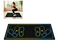 Tappetino per esercizi di pilates, squat, con stampa, per allenamento a casa, yoga, stretching, palestra e uso quotidiano (35 x 80 cm, nero7)