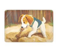 Tappetino per fare pipì con cane scavando per le ossa, altamente assorbente, adatto alla pelle, per bambini e bambine, 132 cm di lunghezza x 86,4 cm di larghezza