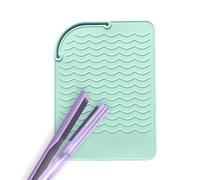 Tappetino per ferro arricciacapelli - in silicone resistente al calore, protezione antiscivolo, base resistente alle alte temperature, accessorio per acconciature, design compatto e leggero
