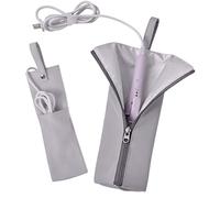 Tappetino per ferro da stiro, 29 x 10 x 1 cm, resistente al calore, in silicone, per ferro da stiro, custodia da viaggio resistente al calore per riporre utensili per capelli per la casa, grigio