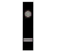 Tappetino per freccette in gomma da 118x26 pollici, tappeto antiscivolo per freccette con linee di lancio, tappetino professionale in gomma per freccette per il gioco delle freccette, rosso(Black)