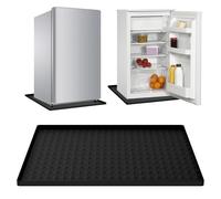 Tappetino per frigorifero, 60 x 60 cm, in silicone, con bordi rialzati, lavabile sotto il frigorifero, tappetino multifunzione per frigorifero, protezione per pavimenti e congelatori, per asciugatrice